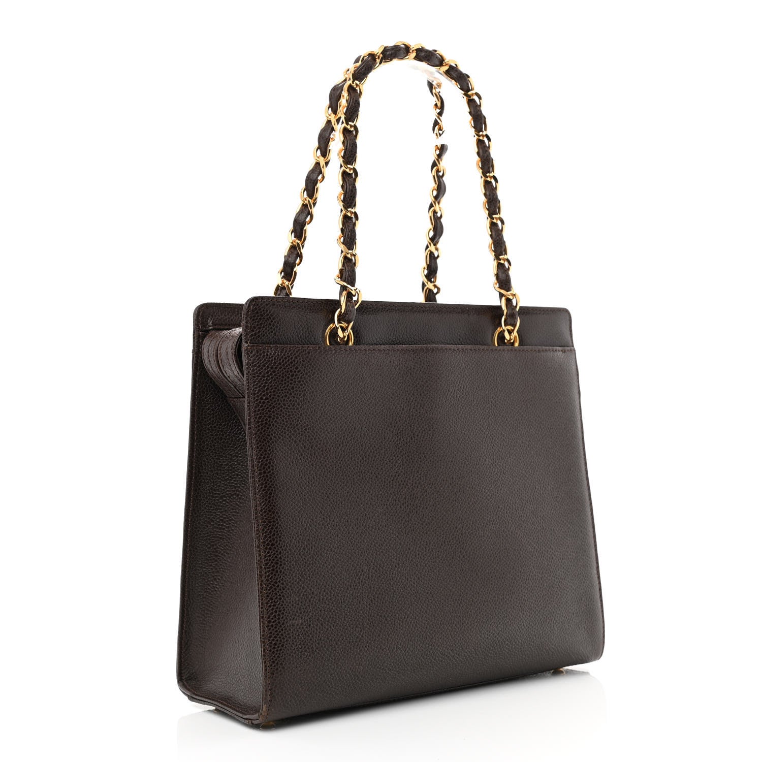 Chanel Caviar Shoulder Bag Dark Brown 3 of 10