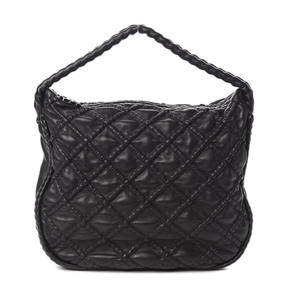 Chanel Quilted Lambskin Hidden Chain Hobo Black 1 of 10