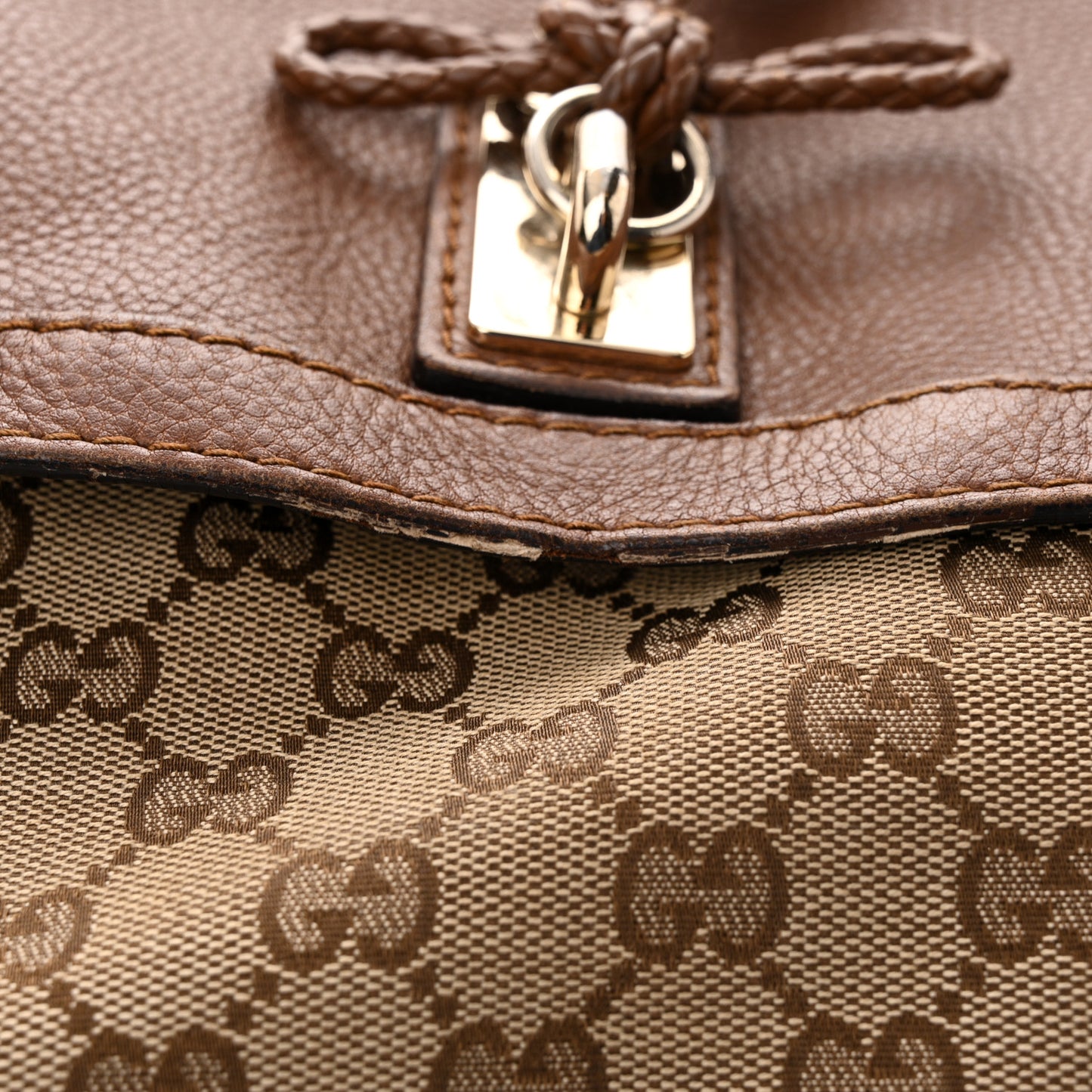 Monogram Calfskin Medium Bella Flap Bag Brown