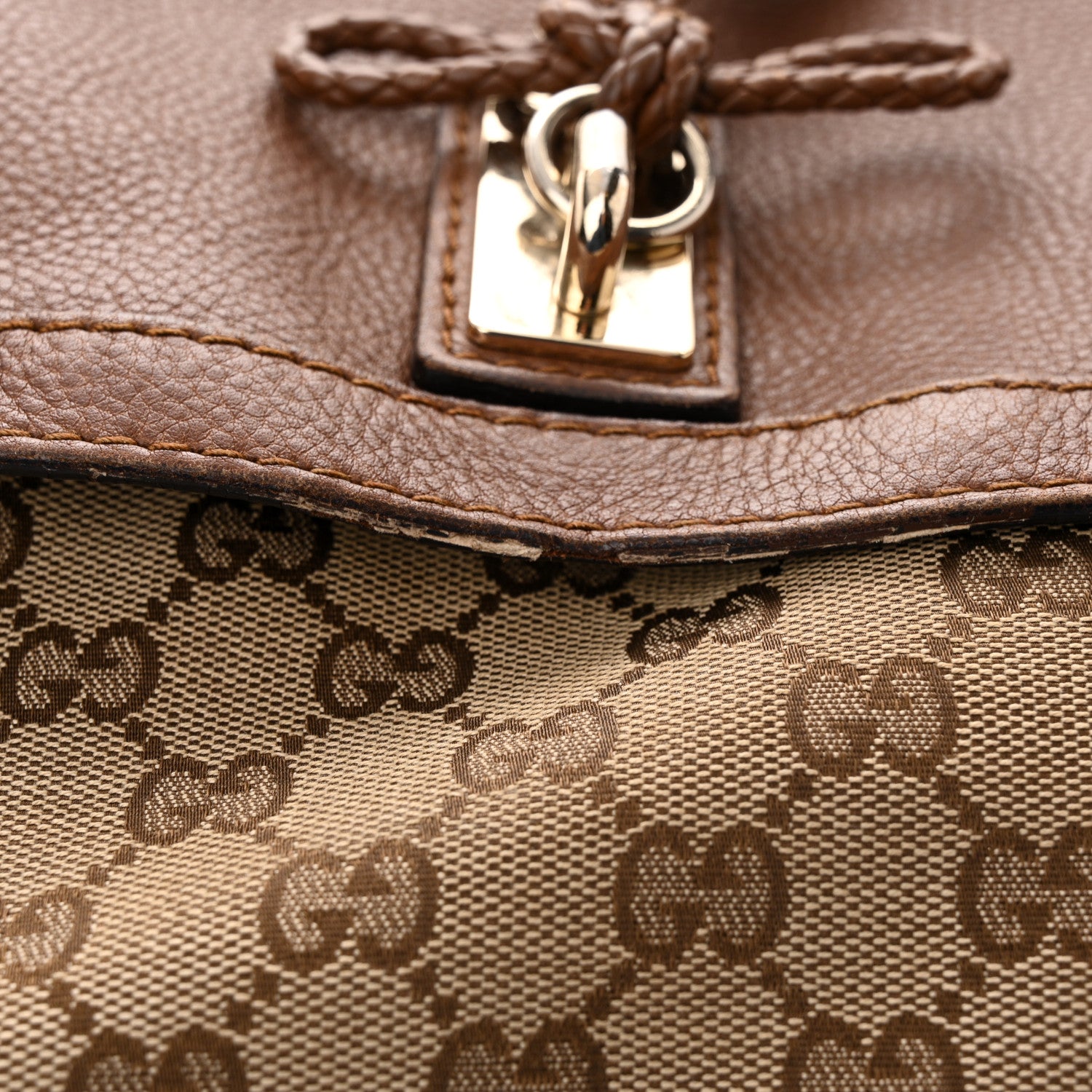 Gucci Monogram Calfskin Medium Bella Flap Bag Brown 18 of 19