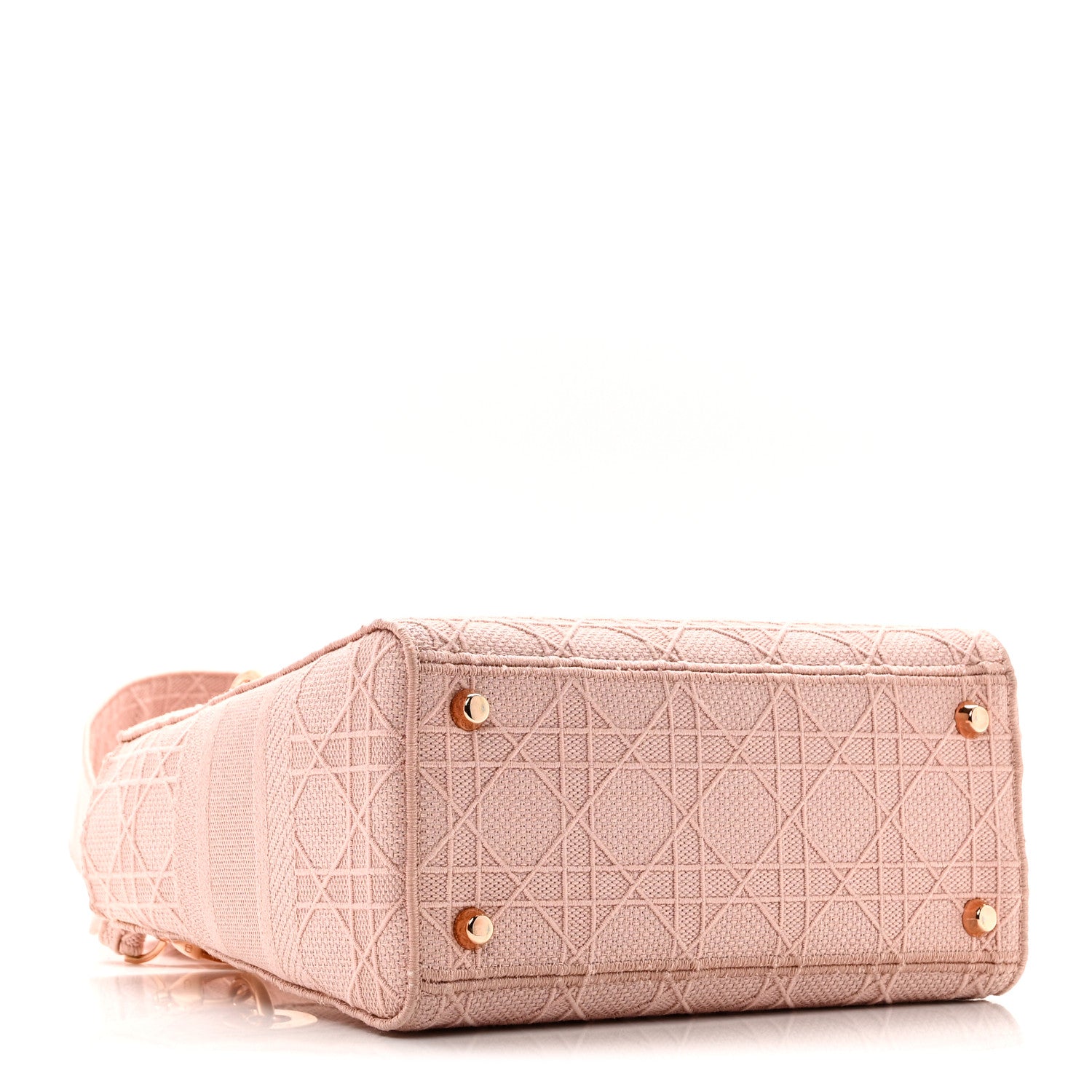 Christian Dior Canvas Embroidered Medium Lady D-Lite Bois De Rose 4 of 9