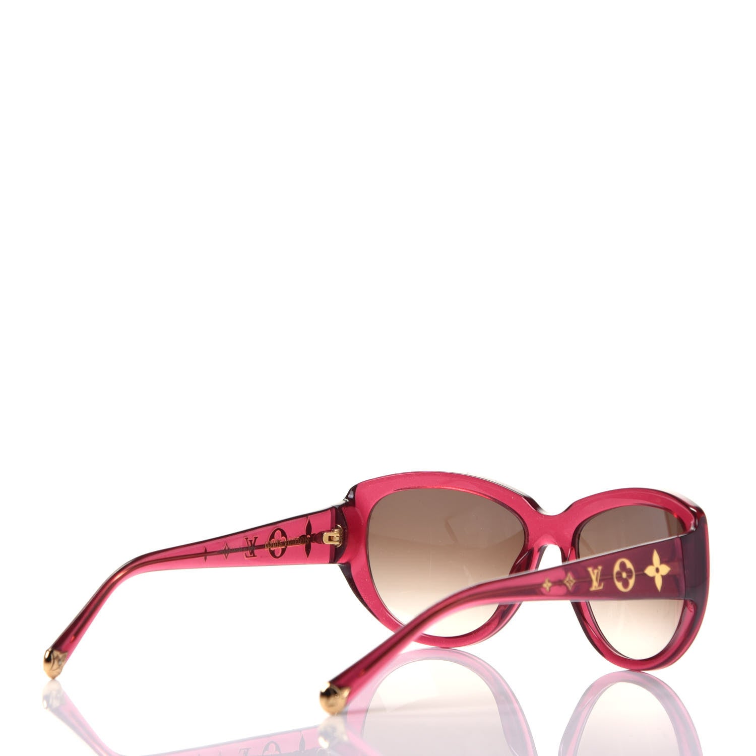 Louis Vuitton Acetate Obsession Cat Eye Sunglasses Z0626W Glitter Fuchsia 4 of 8