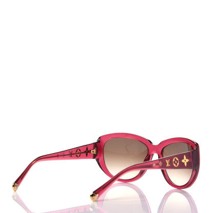 Louis Vuitton Acetate Obsession Cat Eye Sunglasses Z0626W Glitter Fuchsia 4 of 8