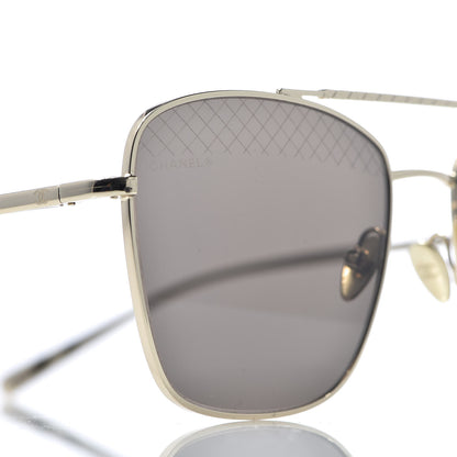Chanel Metal Pilot Sunglasses 4256 Silver 7 of 7