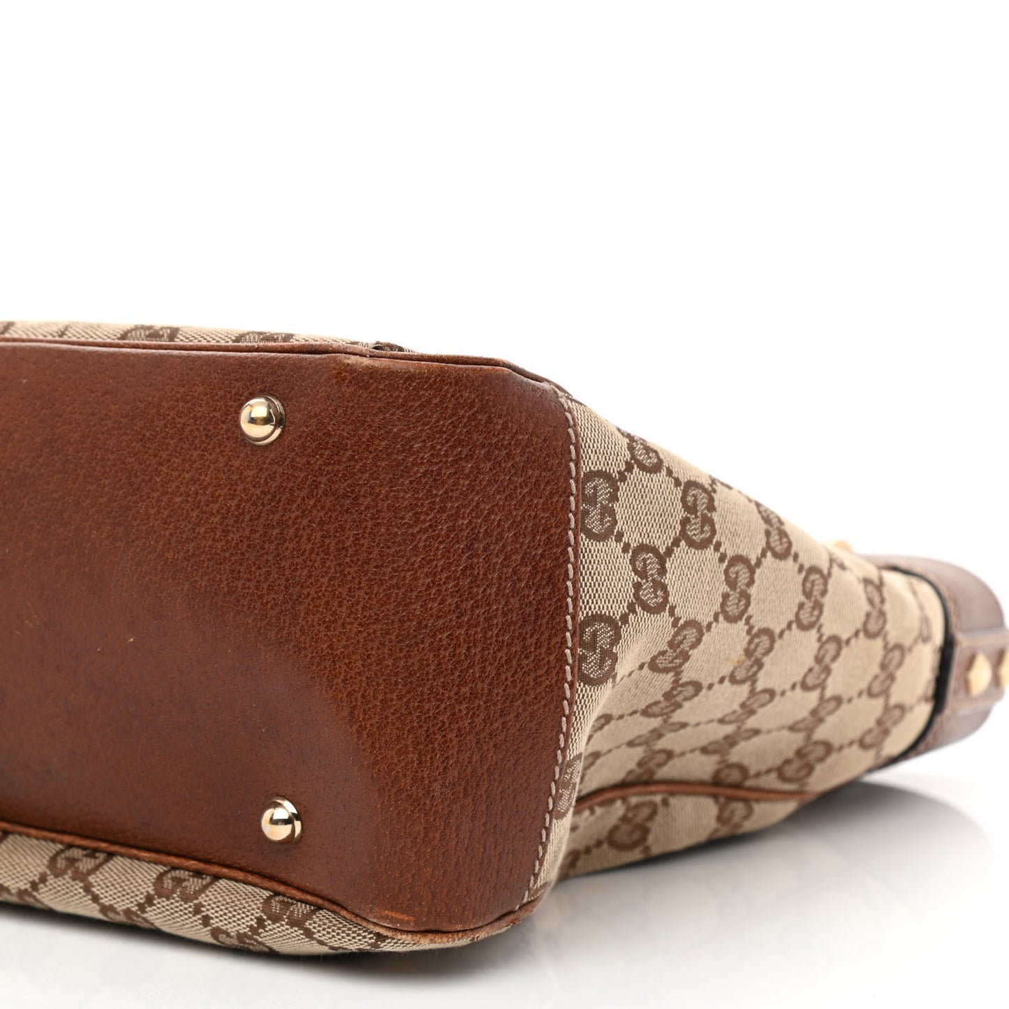 Monogram Canvas Bamboo Top Handle Bag Brown