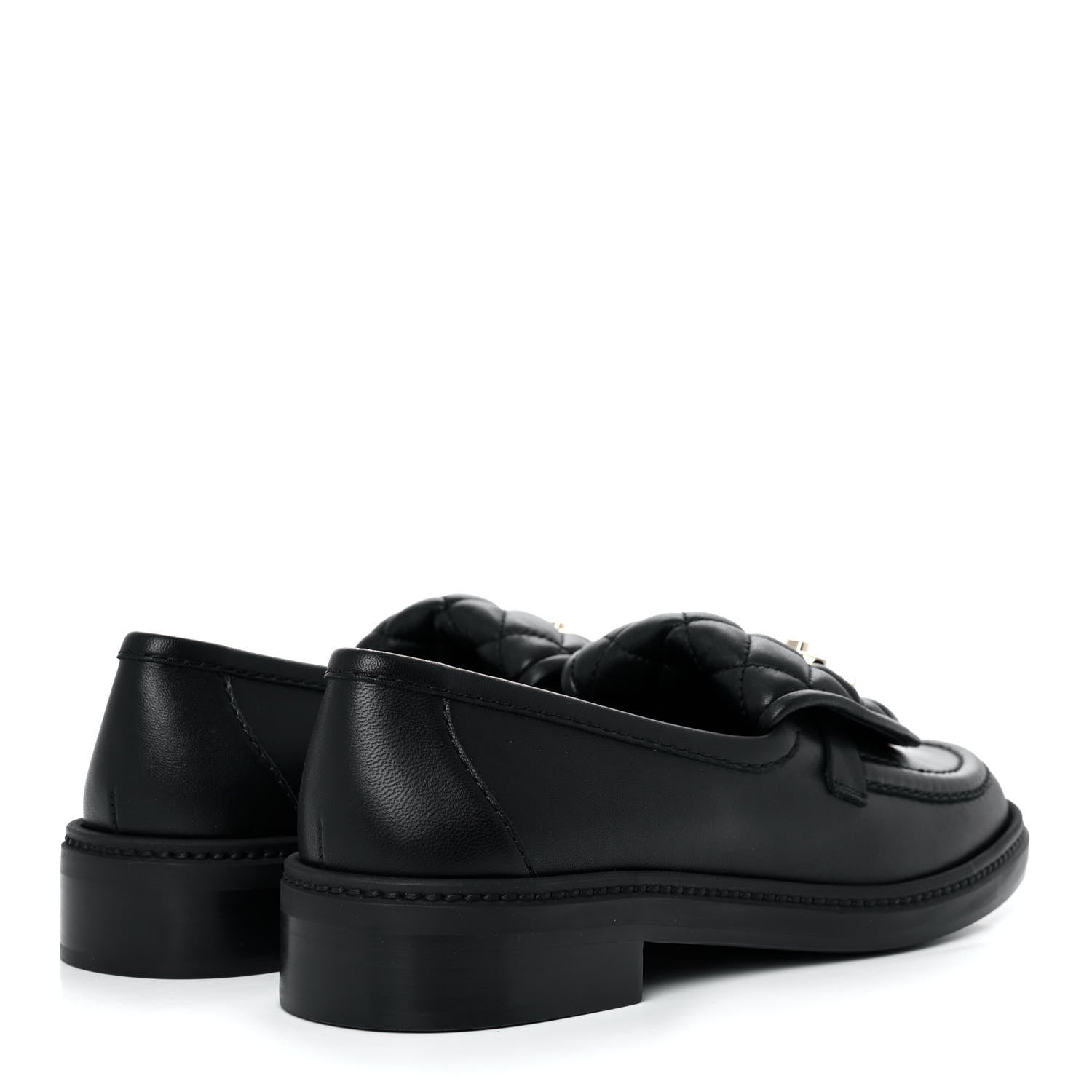 Chanel Lambskin Quilted CC Turnlock Loafers 38 Black 4 of 9
