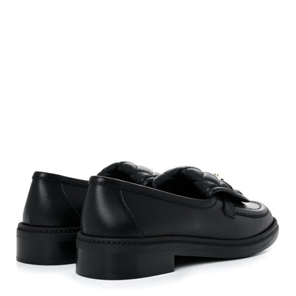 Chanel Lambskin Quilted CC Turnlock Loafers 38 Black 4 of 9