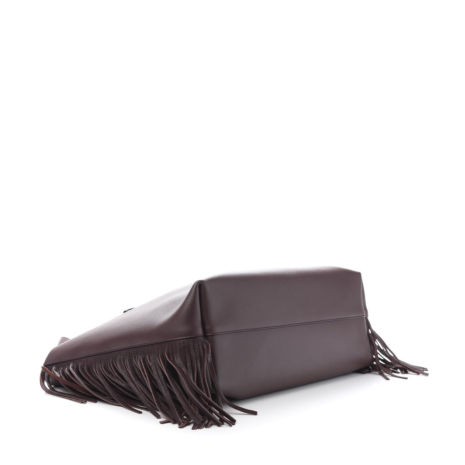 Saint Laurent Calfskin Large Fringe Shopping Tote Amaranto 5 of 14