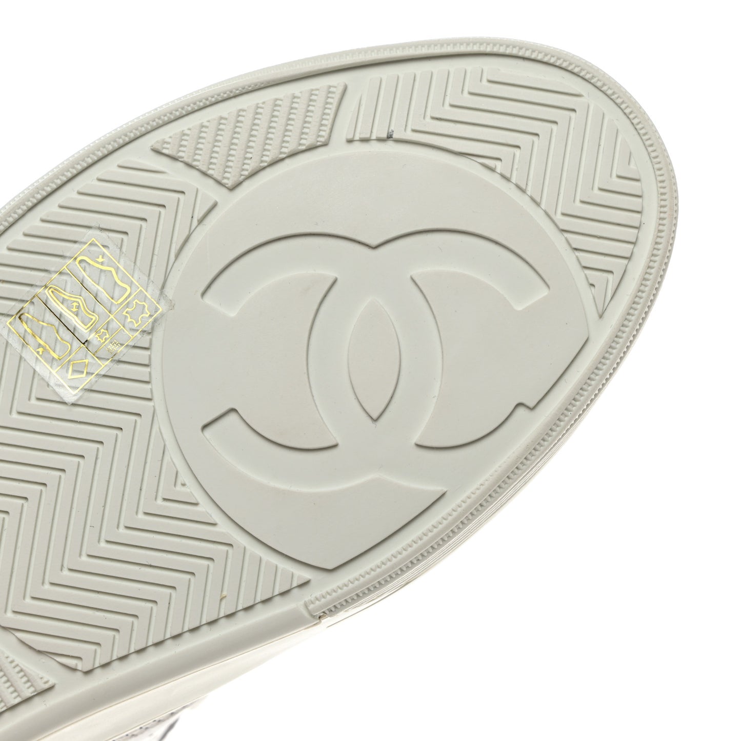 Calfskin CC Womens Sneakers 37 White