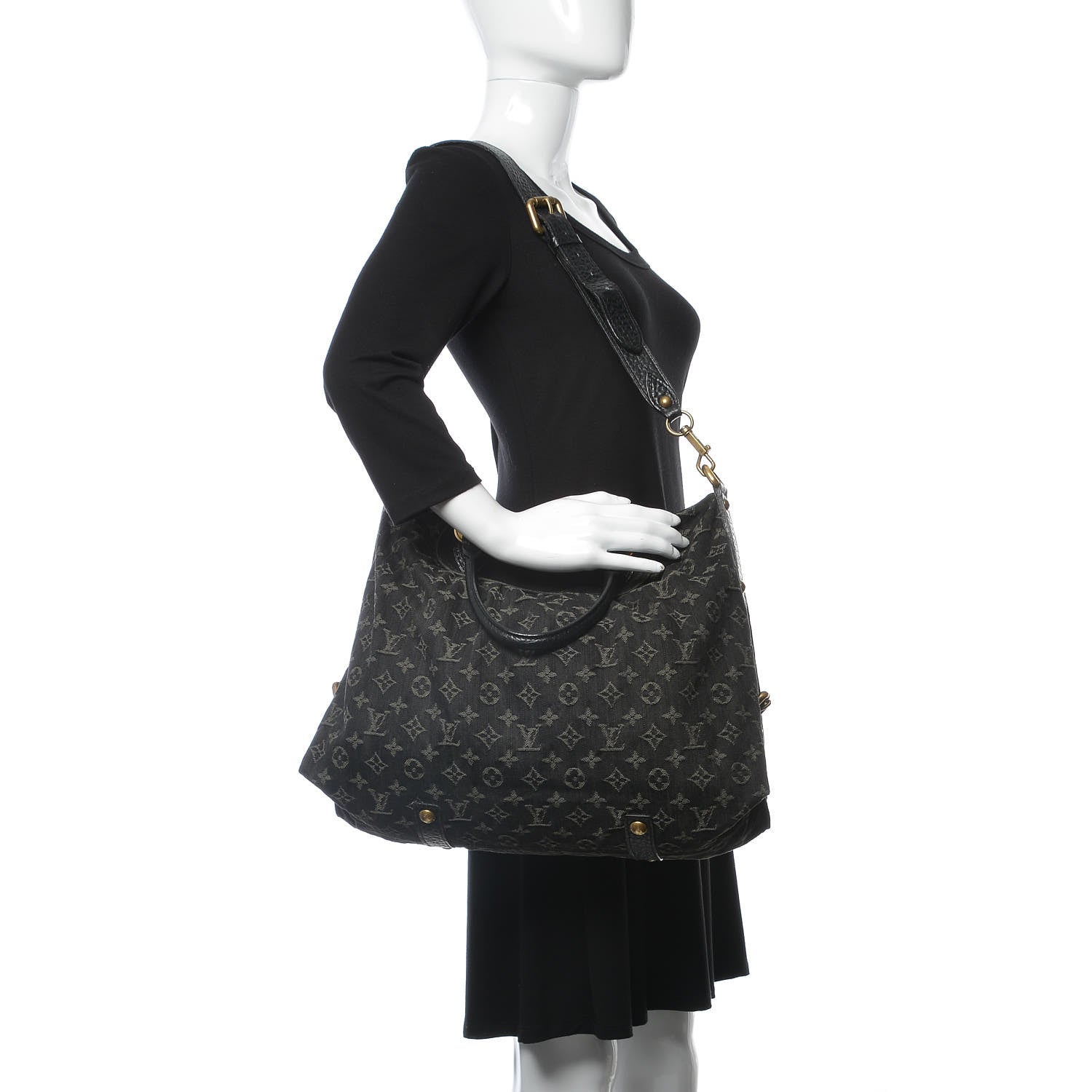 Louis Vuitton Denim Neo Cabby GM Black 2 of 14