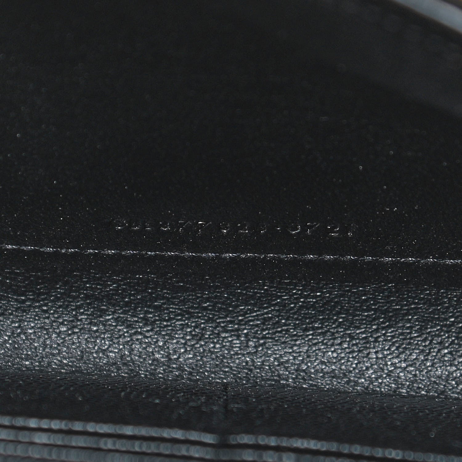 Saint Laurent Grain De Poudre Matelasse Chevron Monogram Chain Wallet Black 7 of 11