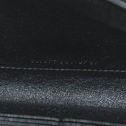 Saint Laurent Grain De Poudre Matelasse Chevron Monogram Chain Wallet Black 7 of 11
