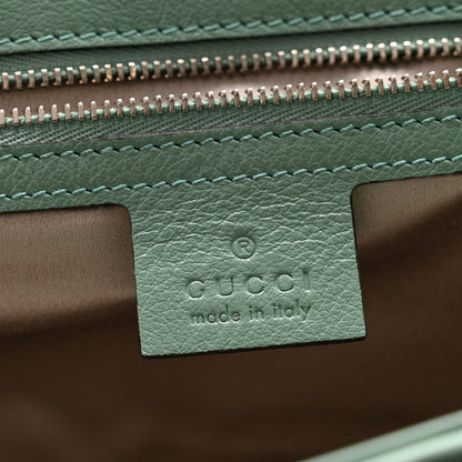 Gucci Sequin Satin Calfskin Matelasse Diagonal Small GG Marmont Shoulder Bag Grigio Argento Verde Chiaro Rosa Giallo Light Water Green 6 of 10