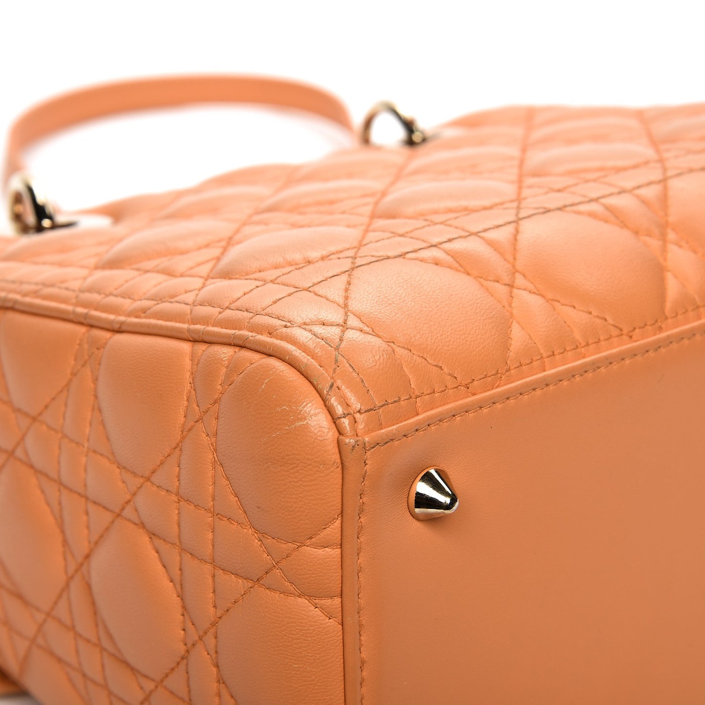 Lambskin Cannage Medium Lady Dior Orange