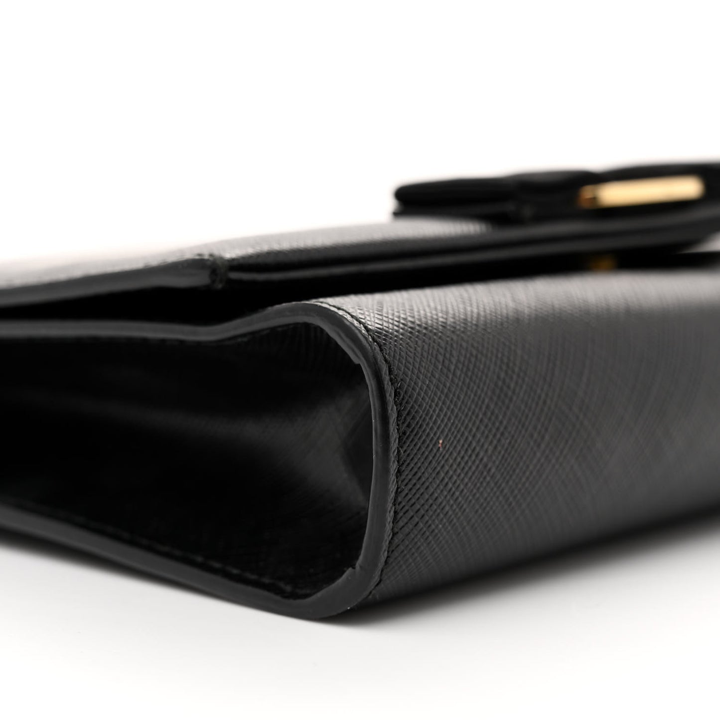 Hammered Calfskin Mini Miss Vara Bow Chain Bag Black
