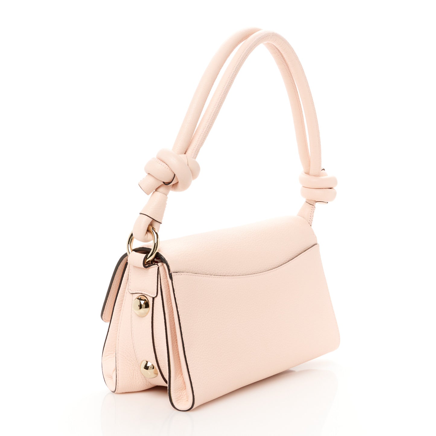 Calfskin Glam Shoulder Bag Pink Lemonade