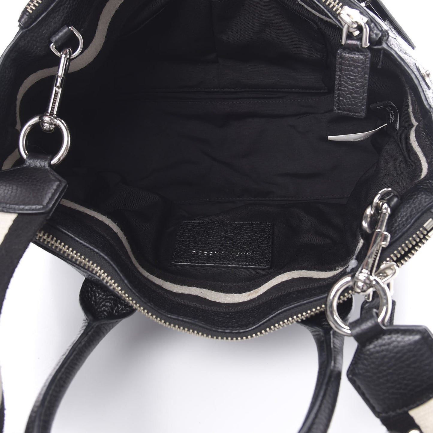 Textured Calfskin Medium Incognito Satchel Black