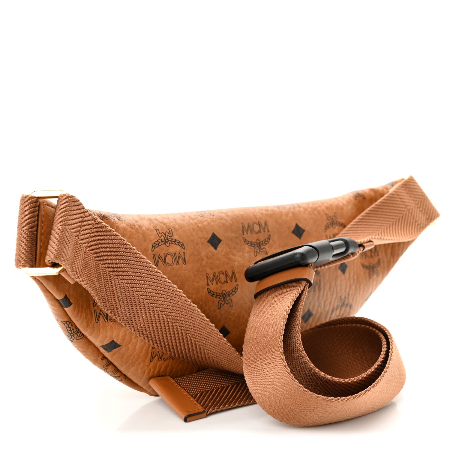 MCM Visetos Small Fusten Belt Bag Cognac 3 of 9