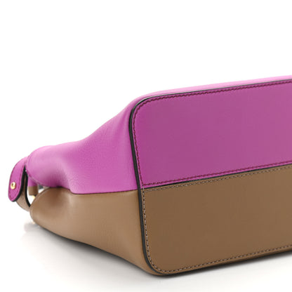 Fendi Vitello Seta Nappa Plexiglass Bi-Color Mini Peekaboo Iconic Satchel Bouganville Sand 9 of 10