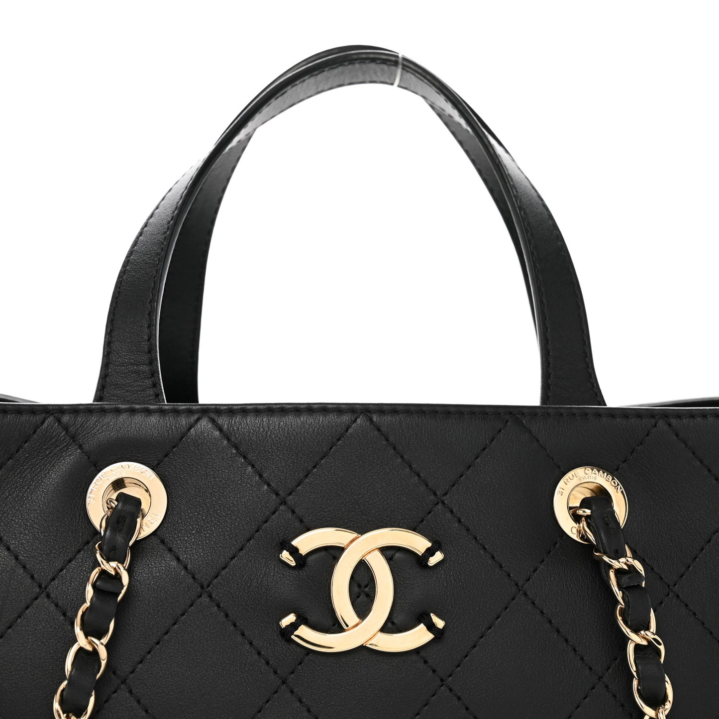 Calfskin Large Serial Shopper Tote Black