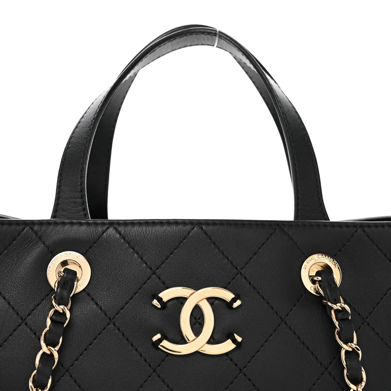 Chanel Calfskin Large Serial Shopper Tote Black 7 of 10
