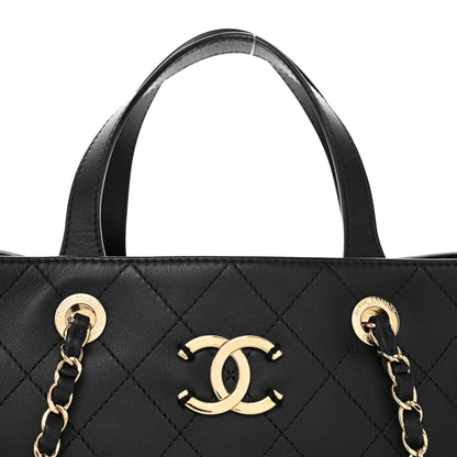 Chanel Calfskin Large Serial Shopper Tote Black 7 of 10