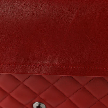 Chanel Lambskin Quilted Maxi Double Flap Red 12 of 14