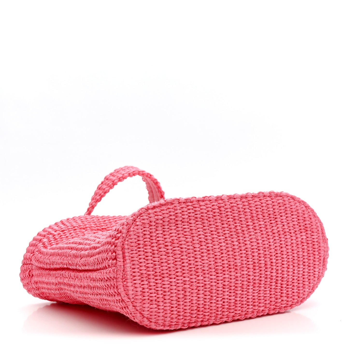 Raffia London Mini Logo Beach Tote Pink