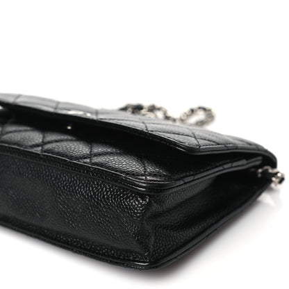 Chanel Caviar Quilted Wallet on Chain WOC Black 10 of 11