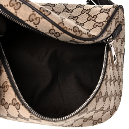 Gucci Monogram Dollar Calfskin Waist Pouch Beige Ebony Testa di Moro Marrone Scuro 5 of 11