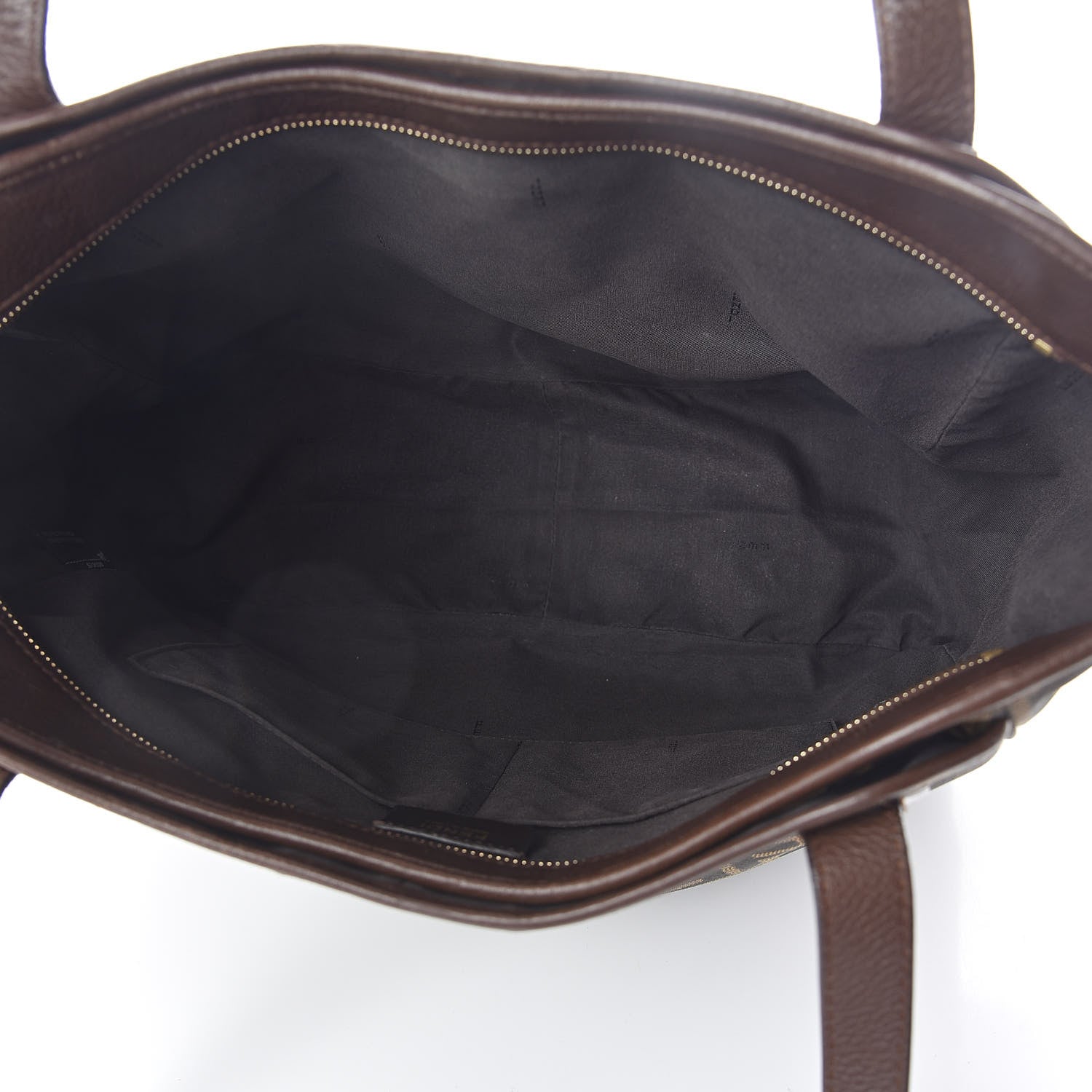 Fendi Zucca Vitello Artic Grande Shopping Tote Tobacco Castagna 5 of 9