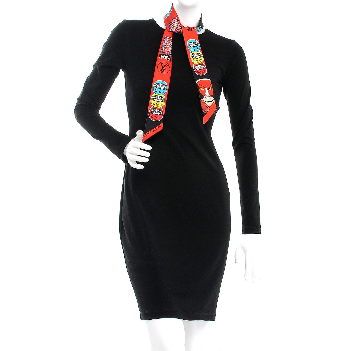 Silk Monogram Kabuki Stickers BB Bandeau Black