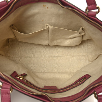 Gucci Pebbled Calfskin Small Soho Top Handle Bag Peonia Flower 5 of 10