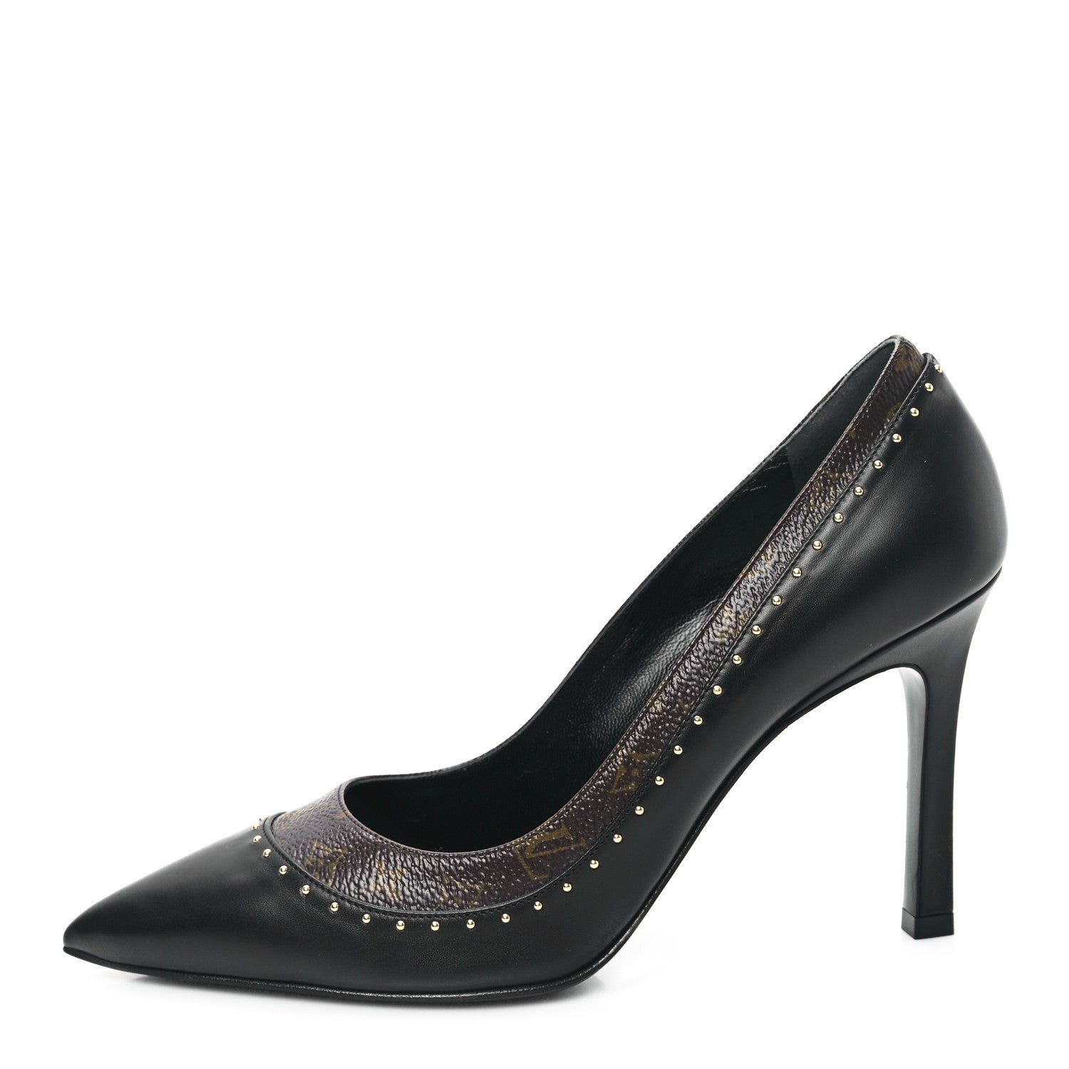 Louis Vuitton Monogram Studded Cherie Pumps 39 Black 1 of 9