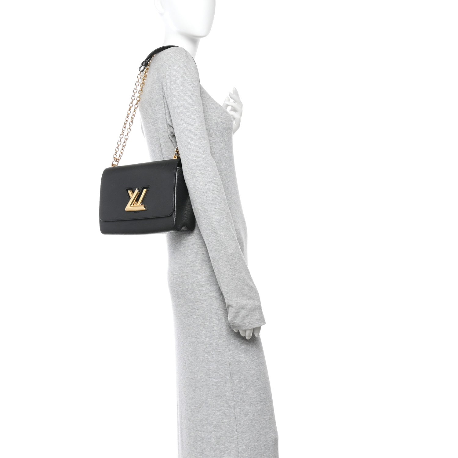Louis Vuitton Epi Twist Shoulder Bag MM Black 2 of 11