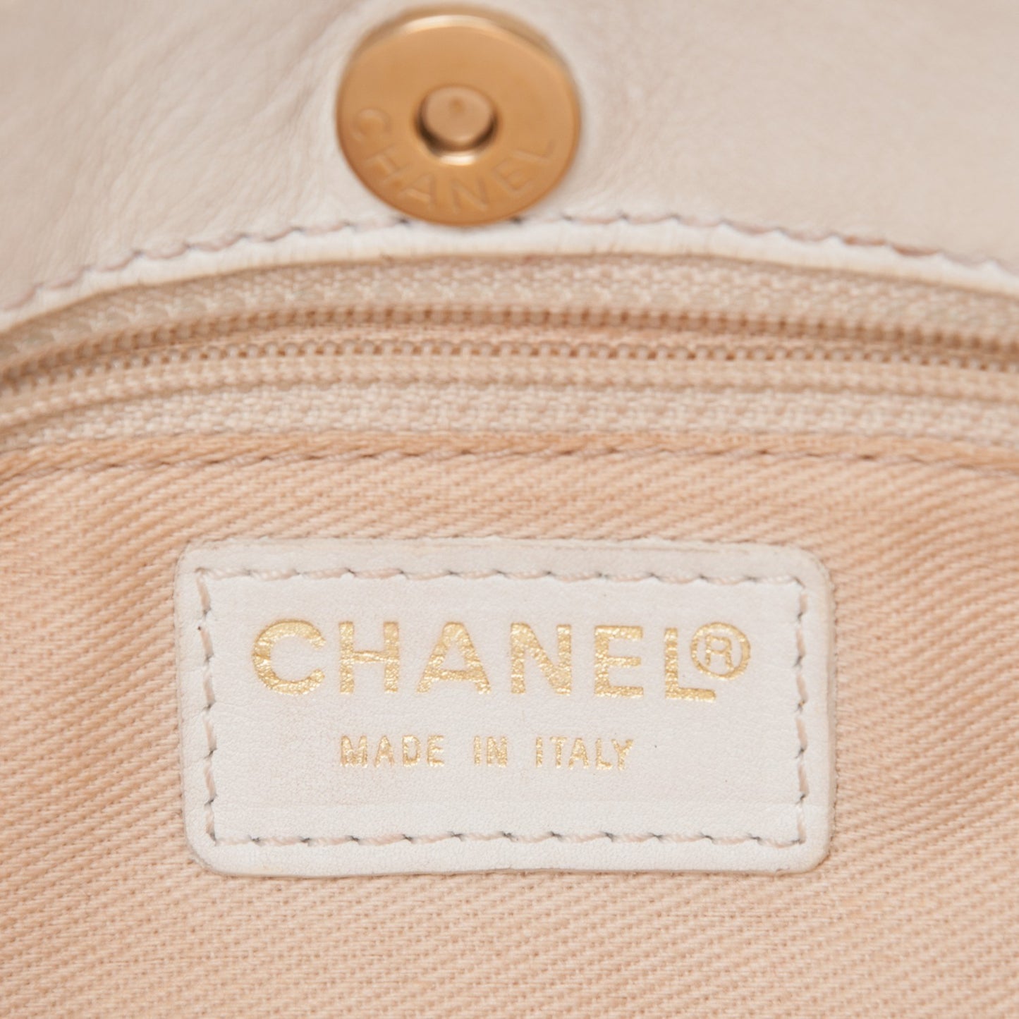 Canvas CC Shoulder Bag Brown White