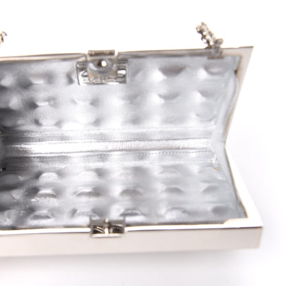 Judith Leiber Crystal Minaudiere Clutch Brown Silver 5 of 8