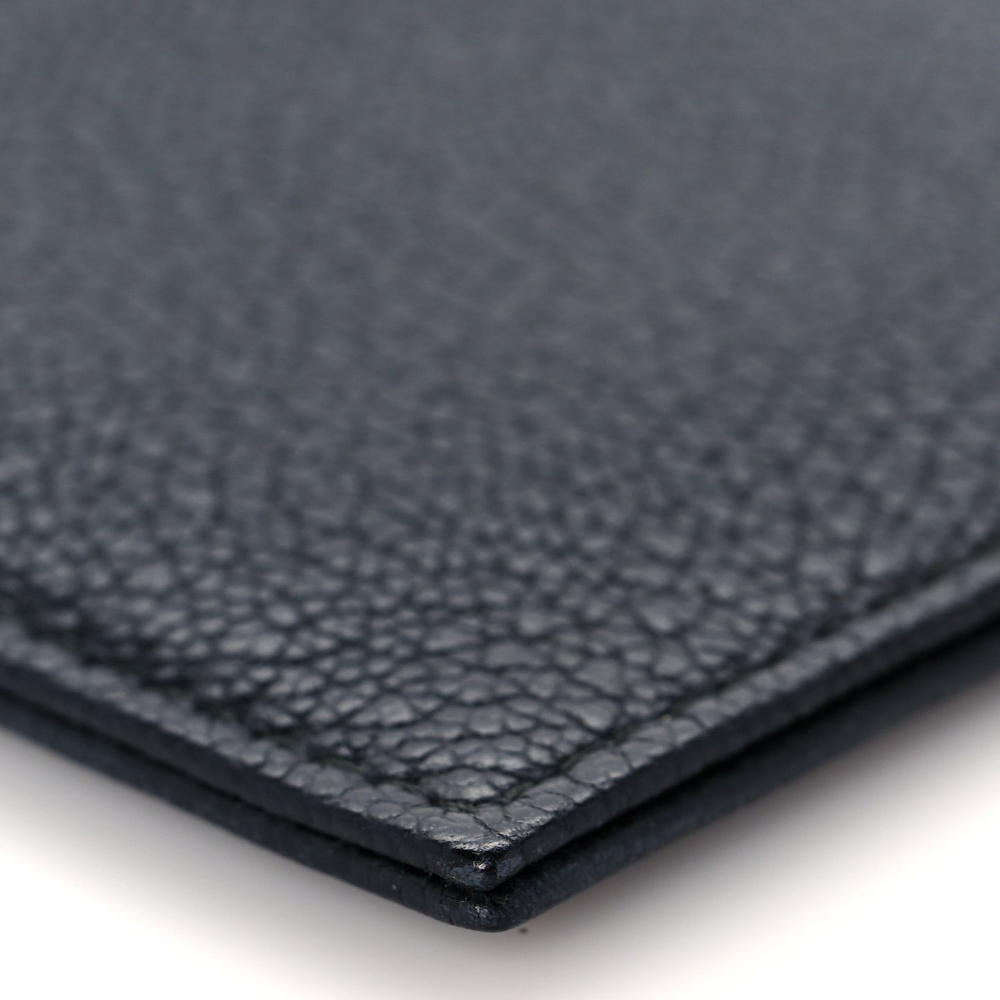 Goatskin CC Corner Card Holder Black
