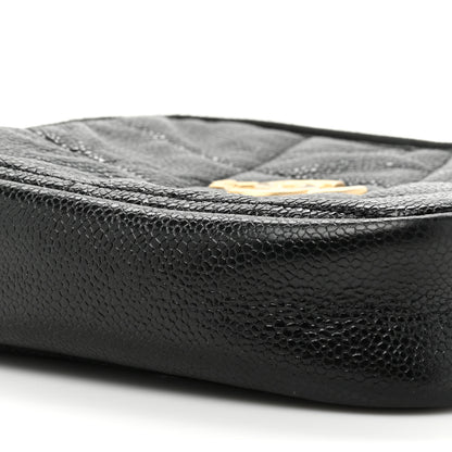 Chanel Caviar Quilted Diamond Clutch With Chain Black 9 of 9