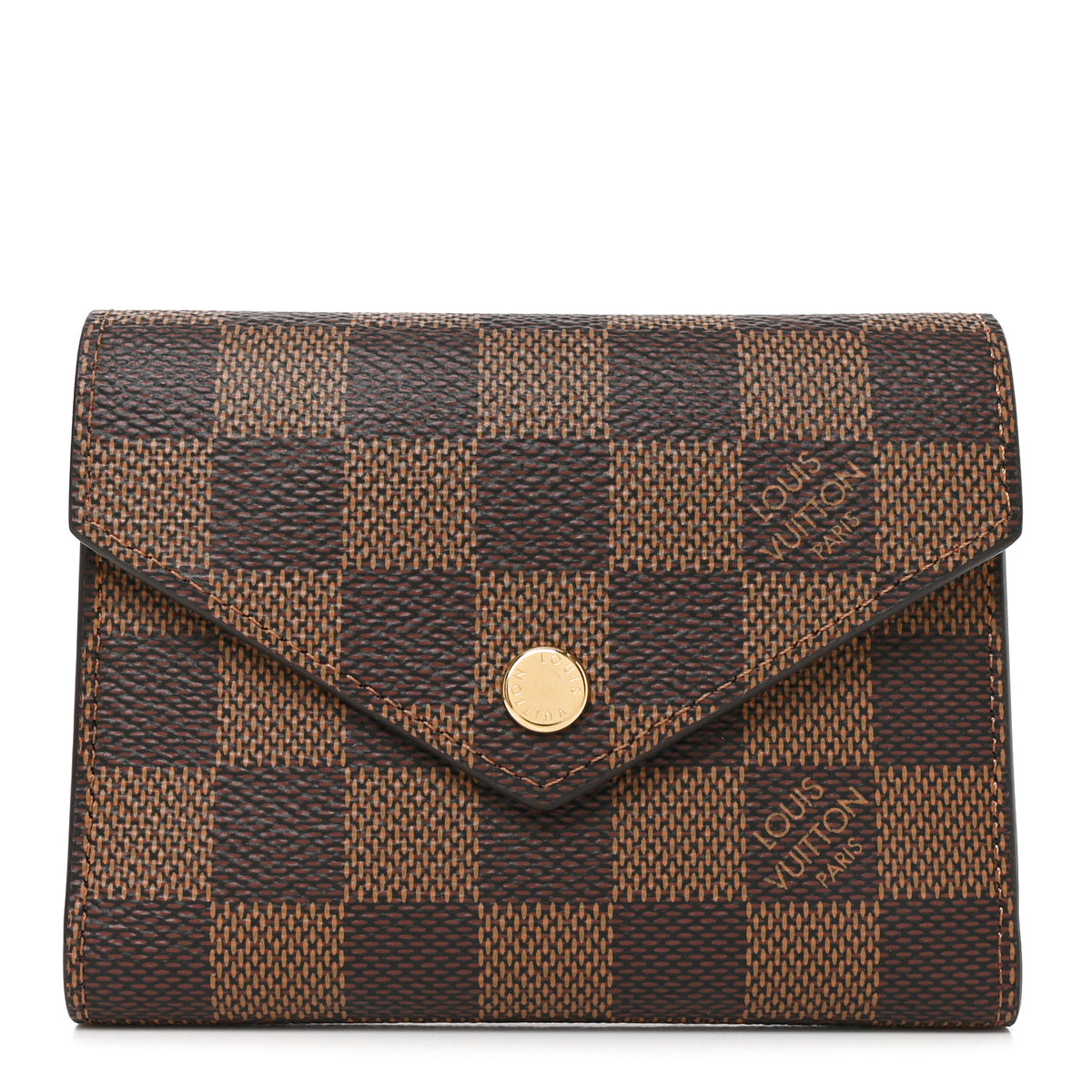 Louis Vuitton Damier Ebene Victorine Wallet Red 1 of 7