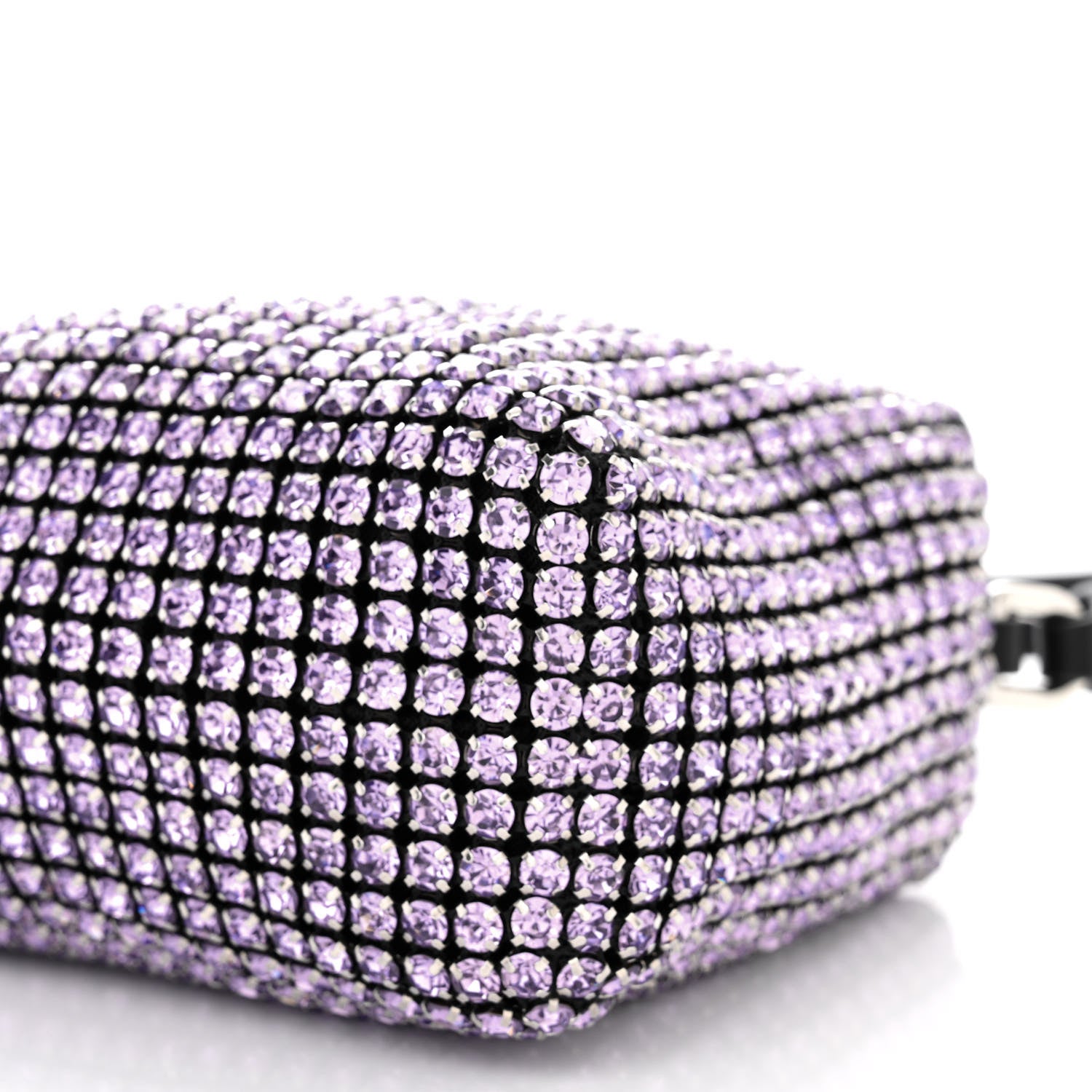 Alexander Wang Mesh Crystal Rhinestone Mini Heiress Pouch Winsome Orchid 10 of 11