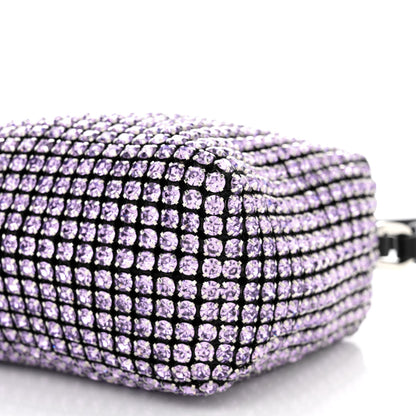 Alexander Wang Mesh Crystal Rhinestone Mini Heiress Pouch Winsome Orchid 10 of 11