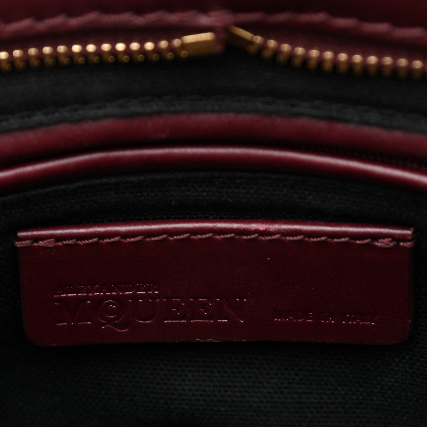 Alexander McQueen Studded Mini Padlock Zip Around Tote Bordeaux 6 of 10