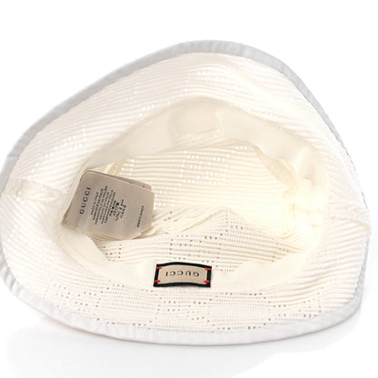Gucci Cotton Crochet GG Monogram Bucket Hat M Moon Ivory 6 of 8