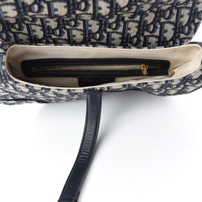 Christian Dior Oblique Saddle Bag Blue 5 of 10
