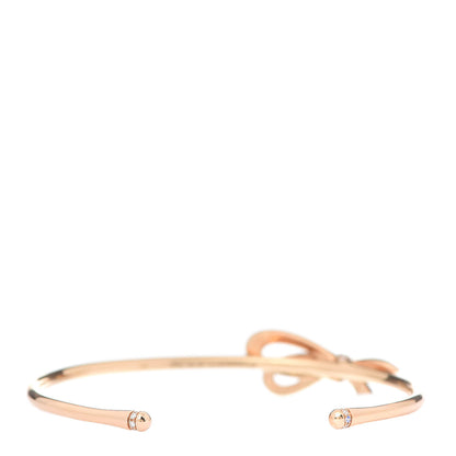 Tiffany 18K Rose Gold Diamond Bow Cuff Bracelet 4 of 5