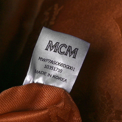 MCM Metallic Visetos Medium Shopper Tote Gold 6 of 9