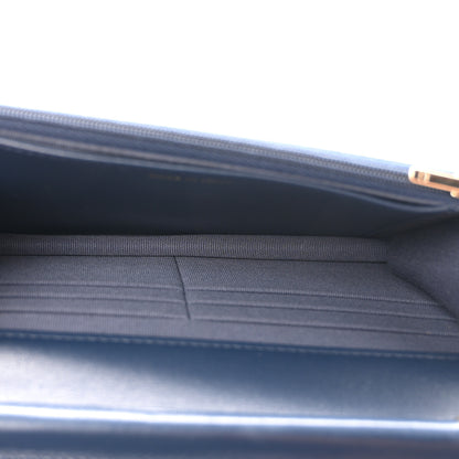 Chanel Denim Printed Wallet On Chain WOC Dark Blue 4 of 10