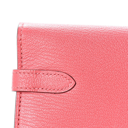 Hermes Chevre Mysore Kelly Longue Wallet Rose Lipstick 10 of 11