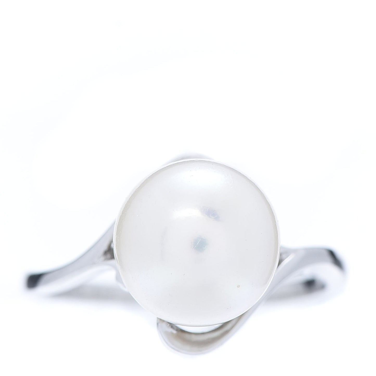 14K White Gold Akoya Pearl 9.5mm Ring 53 6.5